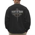 Man Of God Husband Dad Grandpa Cross Christian Men's Sweatshirt Back Print