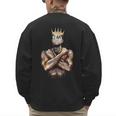 I Am Man King Powerful Dad Afro Melanin Black History Men's Sweatshirt Back Print