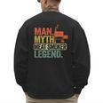 Man Myth Meat Smoker Legend Dad Grillfather BBQ Meat Smoking Men's Sweatshirt Back Print
