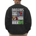 Marvel Father's Day Spider-Man Thor Hulk Dad Attributes Men's Sweatshirt Back Print