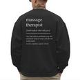 Massage Therapist Definition Women Mom Dad Men's Sweatshirt Back Print