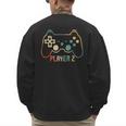 Matching Gamer Tee For Dad Mom & Kids Player 123 Men's Sweatshirt Back Print