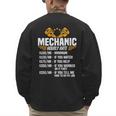 Mechanic Men Dad Hourly Rate Car Auto Garage Mechanic Men's Sweatshirt Back Print