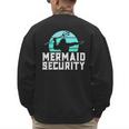 Mermaid Security Shirt Boys Swimmer Dad Merdad Trident Men's Sweatshirt Back Print