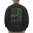 Mini Aussie Dad Australian Shepherd Dog Camo USA Flag Men's Sweatshirt Back Print