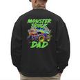 Monster Truck Dad Family Matching Birthday Party Fathers Day Men's Sweatshirt Back Print Monster Truck Dad Family Matching Birthday Party Fathers Day Men's Sweatshirt Back Print
