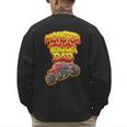 Monster Truck Dad Hot Red Graffiti Style Men's Sweatshirt Back Print Monster Truck Dad Hot Red Graffiti Style Men's Sweatshirt Back Print