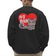 Nebelung Cat 1 Dad Father's Day Daddy Heart Decor For Men Women Kids Men's Sweatshirt Back Print