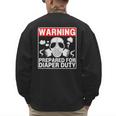New Dad Prepared For Diaper Duty Daddy Diaper Duty Men's Sweatshirt Back Print
