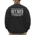 Officially Retired Golf Dad Golfing Retirement Golfer Men's Sweatshirt Back Print