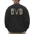 Old School Camo Dad Hunting Camouflage Deer Father's Day Men's Sweatshirt Back Print