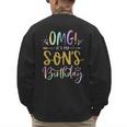 OMG It's My Son's Birthday Happy Bday Tie Dye Mom Dad Men's Sweatshirt Back Print OMG It's My Son's Birthday Happy Bday Tie Dye Mom Dad Men's Sweatshirt Back Print