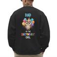 Owl Dad Birthday Party Dad Of The Birthday Girl Owl Men's Sweatshirt Back Print