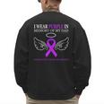 Pancreatic Cancer I Wear Purple In Memory Of My Dad Men's Sweatshirt Back Print