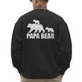 Papa Bear Two Cubs Shirt Daddy Bear Twin Tshirt Papa 2 Kids Men's Sweatshirt Back Print