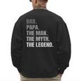 Papa Dad Legend Men Grandpa Christmas Father's Day Birthday Men's Sweatshirt Back Print