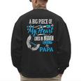 My Papa Lives In Heaven Shirt Memorial Day Papa Dad Grandpa Men's Sweatshirt Back Print