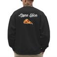 Papa Slice Pizza Belly Expectant Dad Pizza Pregnancy Reveal Men's Sweatshirt Back Print