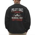 Pilot Dad Like A Normal Dad But Cooler Plane Aviator Pilot Men's Sweatshirt Back Print
