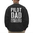 Pilot Dad Shirt Men Fathers Day Aviation Pilot Men's Sweatshirt Back Print