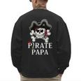 Pirate Papa Costume Jolly Roger Crossbones Pirate Dad Men's Sweatshirt Back Print Pirate Papa Costume Jolly Roger Crossbones Pirate Dad Men's Sweatshirt Back Print