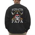 Pirate Papa Skull Family Matching Costume Dad Grandpa Men Men's Sweatshirt Back Print Pirate Papa Skull Family Matching Costume Dad Grandpa Men Men's Sweatshirt Back Print