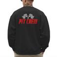 Pit Crew Family Racing Birthday Race Car For Dad Mom Kids Men's Sweatshirt Back Print