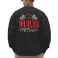 Pit Crew Race Car Racing Dad Family Birthday Party Men's Sweatshirt Back Print