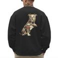 Pitbull I Love Dad Pit Bull Terrier Pettie Dog Owner Father Men's Sweatshirt Back Print