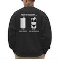 Plumber Hot Water Heater Plumbing Dad Joke Men's Sweatshirt Back Print