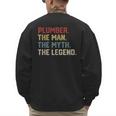 Plumber The Man The Myth The Legend Dad Hero Men's Sweatshirt Back Print
