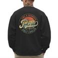 Pops Like a Grandpa Only Cooler Vintage Retro Pops Dad Men's Sweatshirt Back Print