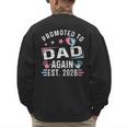 Promoted To Dad Again Est 2026 Vintage Dad Men's Sweatshirt Back Print