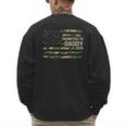 Promoted To Daddy Est 2026 Camo USA Flag New Dad 2026 Men's Sweatshirt Back Print