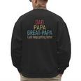 Promoted To Great Papa 2024 Fathers Day First Time Dad Men's Sweatshirt Back Print
