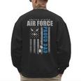 Proud Air Force Dad Of The US Air Force USA Flag Men's Sweatshirt Back Print