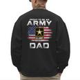 Proud To Be An Army Dad With American Flag Veteran Men's Sweatshirt Back Print