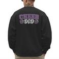 Proud Cheer Dad My Favorite Cheerleader Calls Me Dad Purple Men's Sweatshirt Back Print