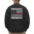 Proud Dad Of a Firefighter Fireman Parent Men's Sweatshirt Back Print