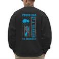 Proud Dad Of A T1D Warrior Type 1 Diabetes Awareness Men's Sweatshirt Back Print