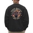 Proud Mastiff Dad American Flag Patriotic Mastiff Dad Men's Sweatshirt Back Print