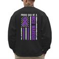 Proud NICU Dad Of NICU Warrior Micro Preemie Baby Father Men's Sweatshirt Back Print