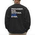 PROUDEST BAR MITZVAH DAD EVER Jewish BOY Celebration Men's Sweatshirt Back Print
