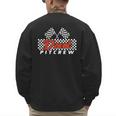 Race Car Birthday Party Racing Family Dad Pit Crew Men's Sweatshirt Back Print Race Car Birthday Party Racing Family Dad Pit Crew Men's Sweatshirt Back Print