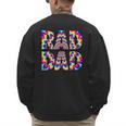 Rad Dad Trippy Hippie Tie-Dye Rainbow 70s Vibes Novelty Men's Sweatshirt Back Print