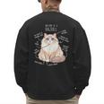 Ragdoll Cat Anatomy Cute Pet Mom Dad Cream Bicolor Men's Sweatshirt Back Print