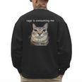 Rage Is Consuming Me Silly Staring Cat Meme Dad Mom Men's Sweatshirt Back Print Rage Is Consuming Me Silly Staring Cat Meme Dad Mom Men's Sweatshirt Back Print