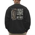 I Really Love It When My Wife Lets Me Go Hunting Dad Men's Sweatshirt Back Print