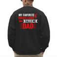 Red Cheer Dad Family Father Cheerleader Squad Men's Sweatshirt Back Print