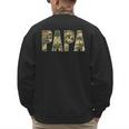 Retro Camo Hunting Papa Old Camo Dad Father’s Day Daddy Men's Sweatshirt Back Print